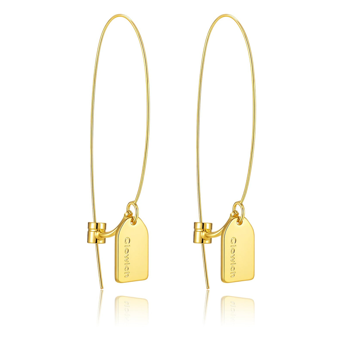 Dangle Flower Gold Earrings for Women, Trendy Statement Hoop Earrings Gifts | Lightweight/Tarnish-resistant