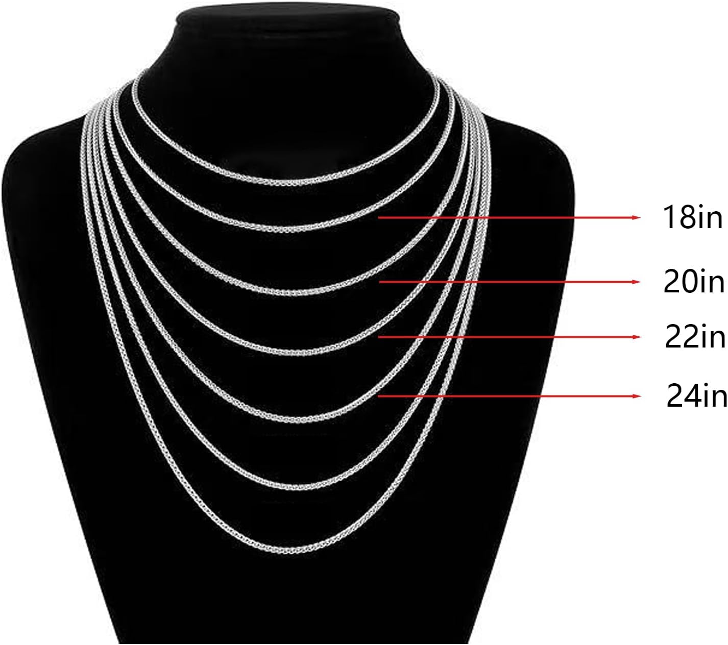 5mm Cuban Link Chains for Men, Silver Stainless Steel Necklace Chain, Neck Chains for Men, Mens Necklace 18, 20, 22, 24 Inch