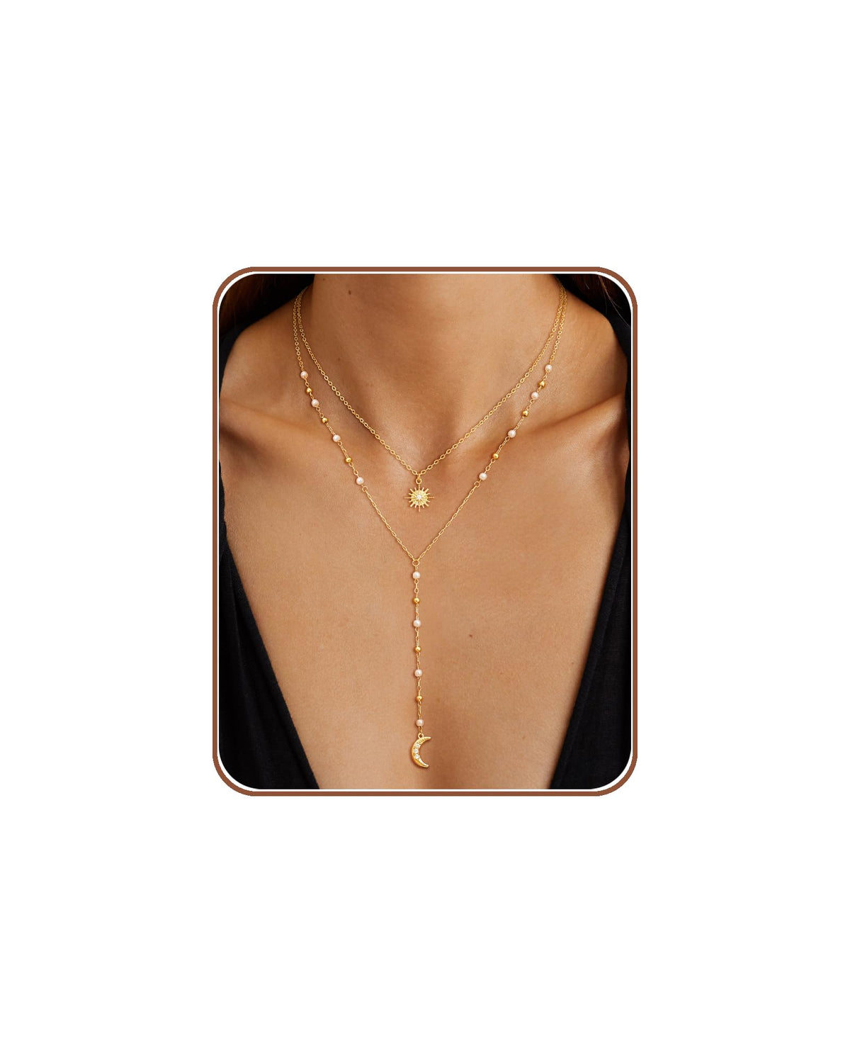 CHESKY Long Necklace for Women, 14k Gold Plated/Streling Silver Lariat Y Necklaces