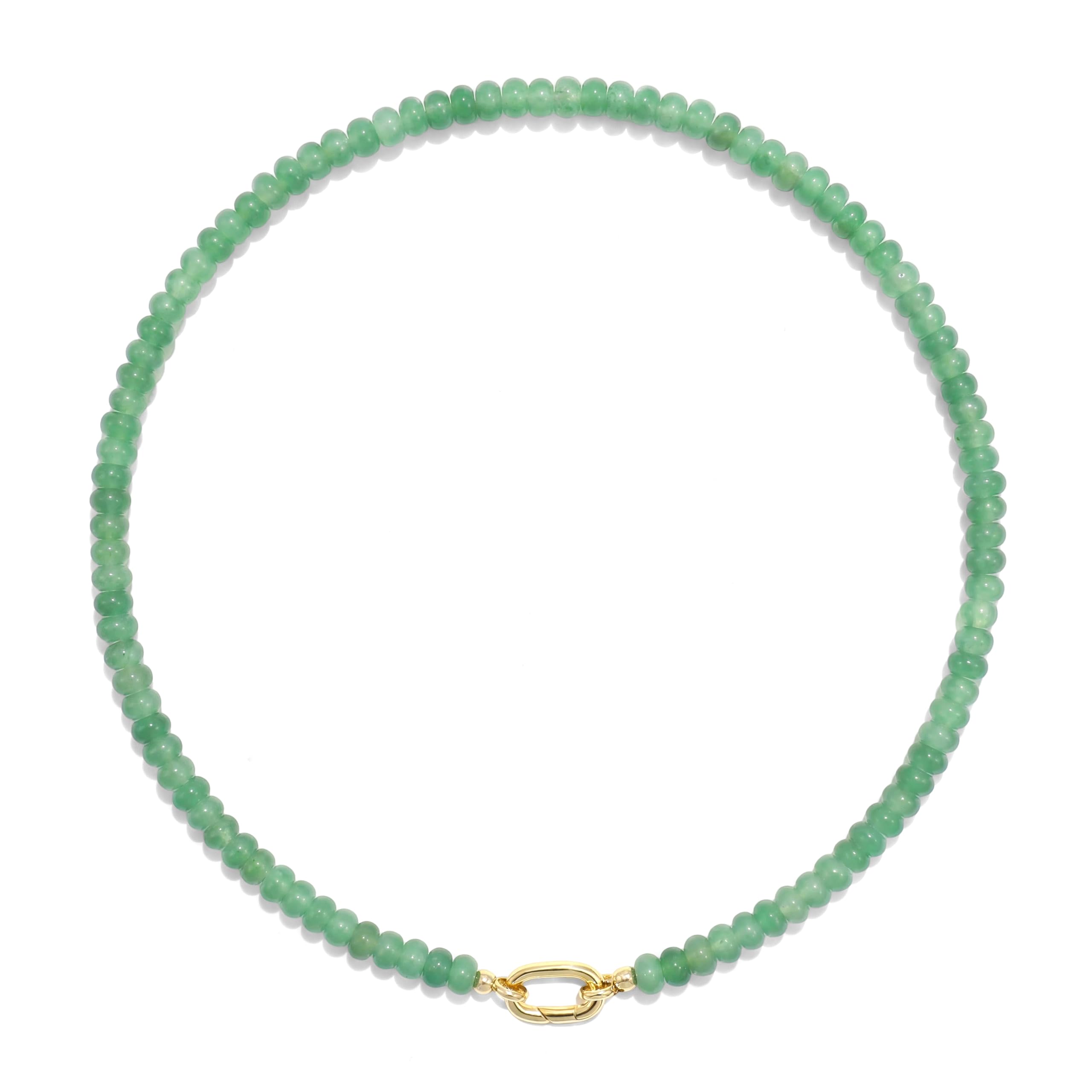 CONRAN KREMIX Colorful Stone Beaded Necklace for Women,Natural Gemstone Bead Choker Necklaces Boho Summer Beach Layering Necklace Jewelry Gift for Women
