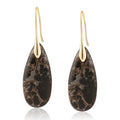 Natural Healing Stone Fishhoop Dangle Drop Earrings Statement Gold silver earrings