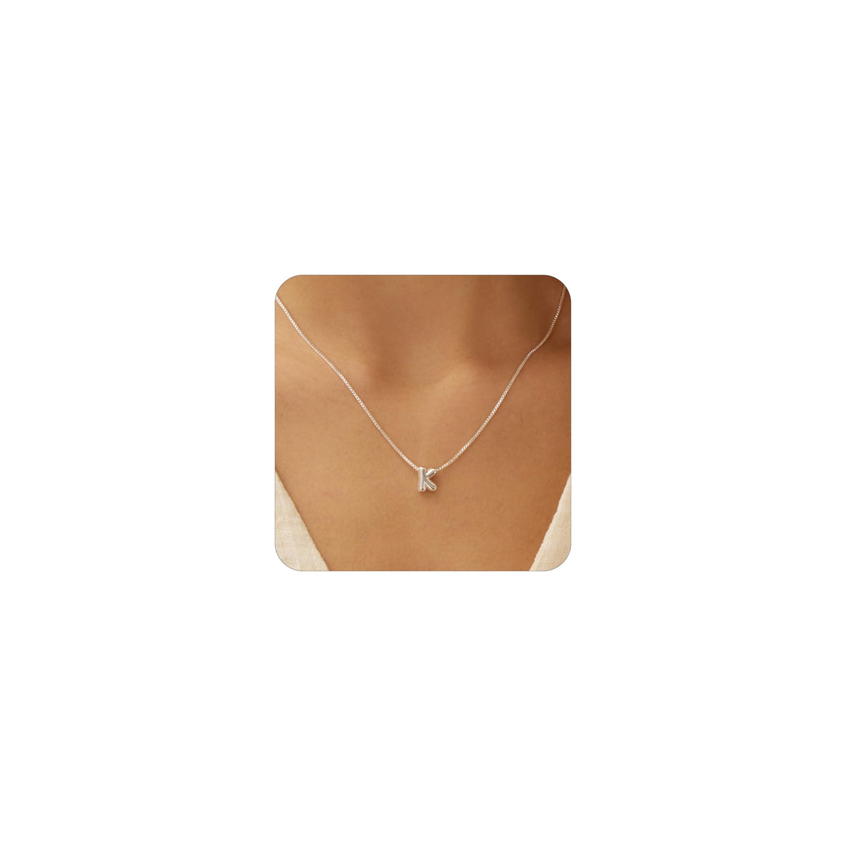 14K Gold Plated Bubble Letter Necklace, Tarnish Free and Waterproof Dainty Initial Necklace for Women, Trendy Personalized Gold Jewelry Gift for Her