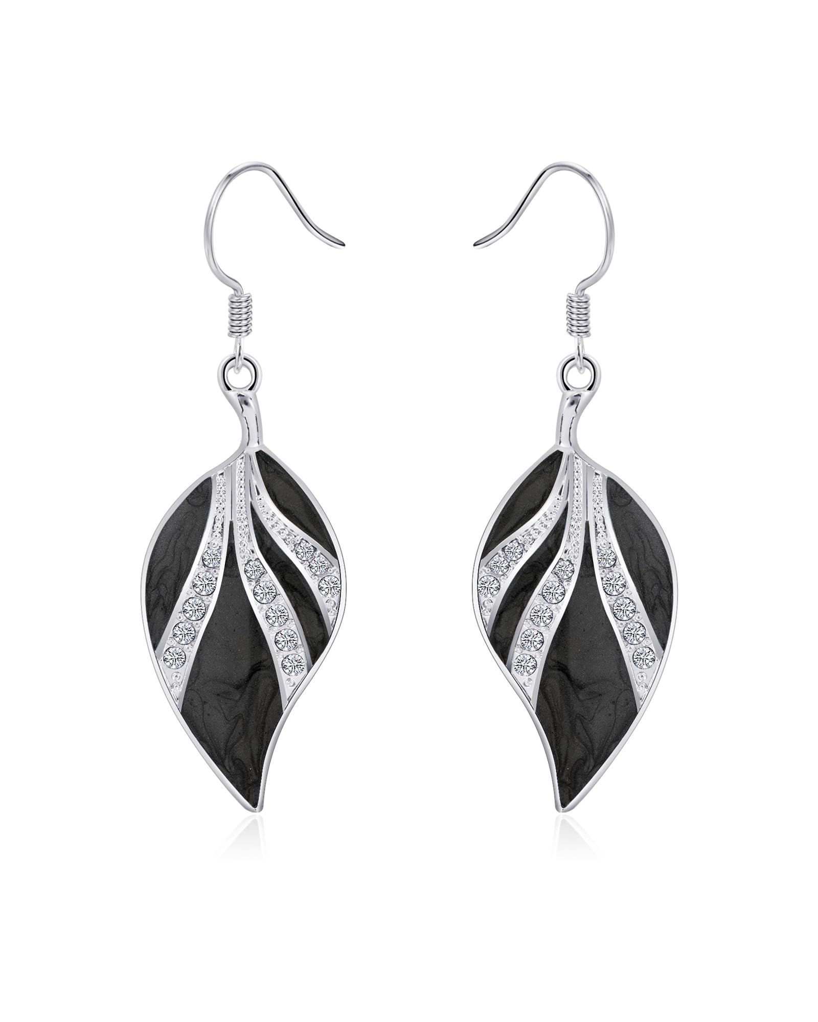 Leaf Dangle Earrings for Women Enamel Boho Teardrop Dangling Bohemian Tropical Earrings Plant Jewelry for Vacation