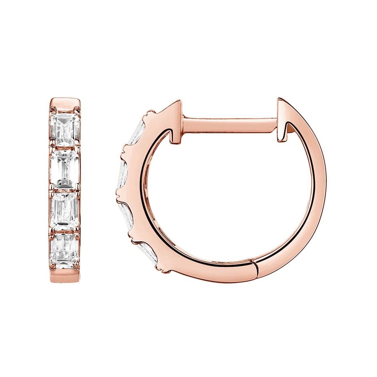 PAVOI 14K Gold Plated Dainty Cubic Zirconia Huggie Hoop Earrings for Women | Hypoallergenic Earrings with 925 Sterling Silver Posts, Gold Earrings with Cubic Zirconia