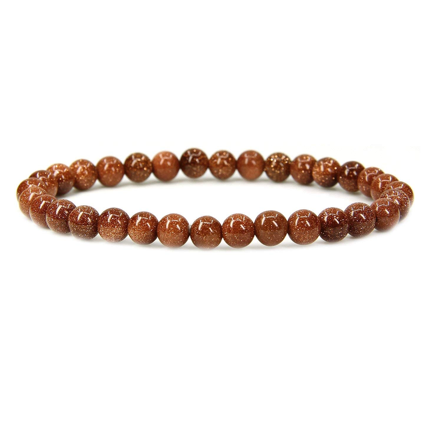 Angelstones Gemstones 6mm Round Beads Healing Crystal Bracelet for women | Natural Gemstone, Handmade Gifts for Women, Healing Crystal Round Beaded Stretch Bracelets, Unisex Jewelry for Women and Men