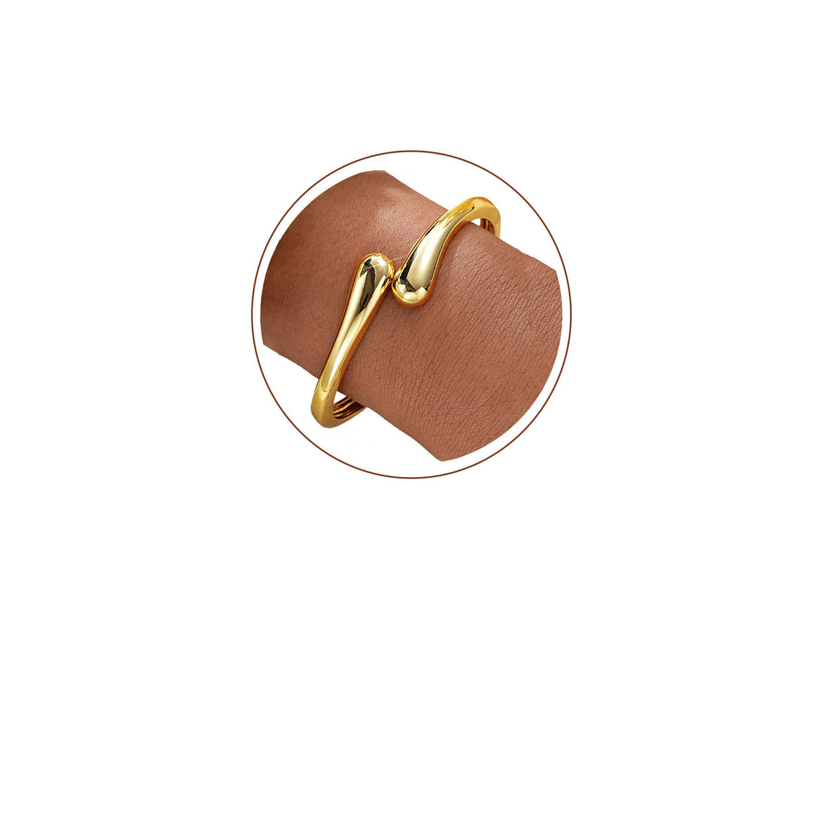 Gold Bracelets for Women Trendy Non Tarnish Bangle Cuff Bracelet Jewelry | Waterproof 14K Gold Plated Silver Chunky Cuff Bracelet, Gold Bangles Bracelet Gifts for Women