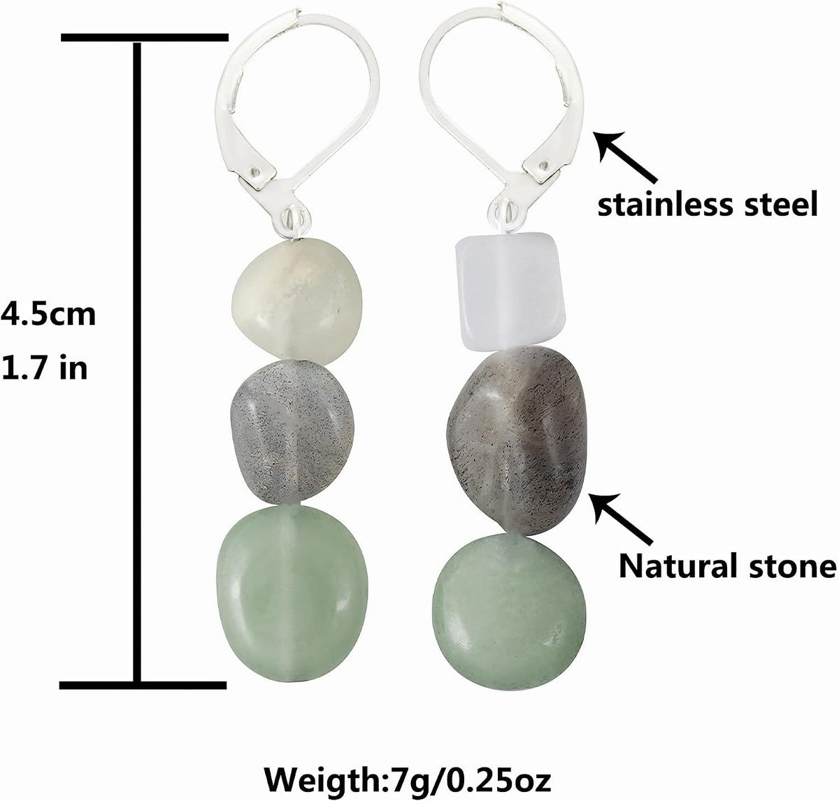 New Beginnings Crystal Earrings for Women Healing IrregularCrystal Earrings for Her Asymmetry Crystal Jewelry Gifts for Women Gift for New Beginnings
