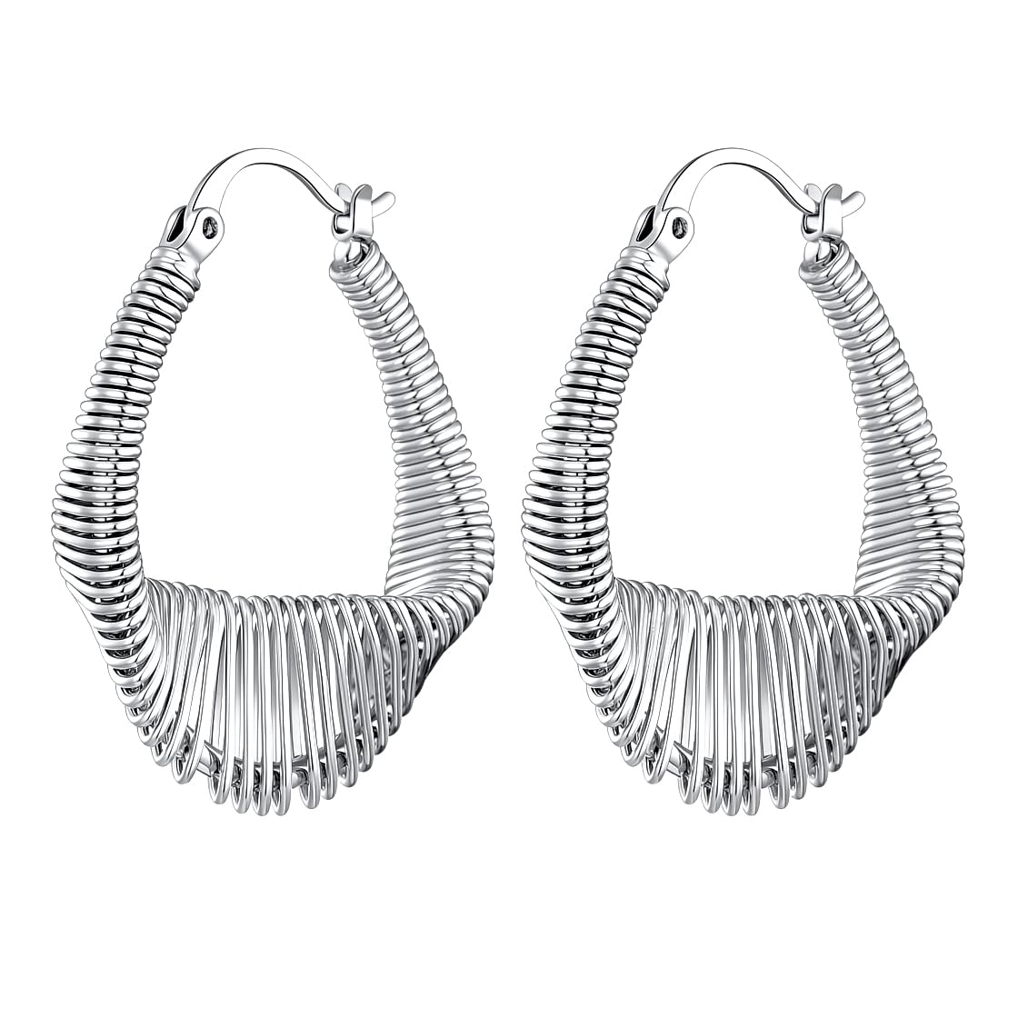 925 Sterling Silver Earrings Silver Hoop Earrings for Women Small Huggie Hoops, Lightweight Chunky Hoops, Hypoallergenic Nickel-Free Elegant Everyday Jewelry, Dainty Silver Earrings for Gifts