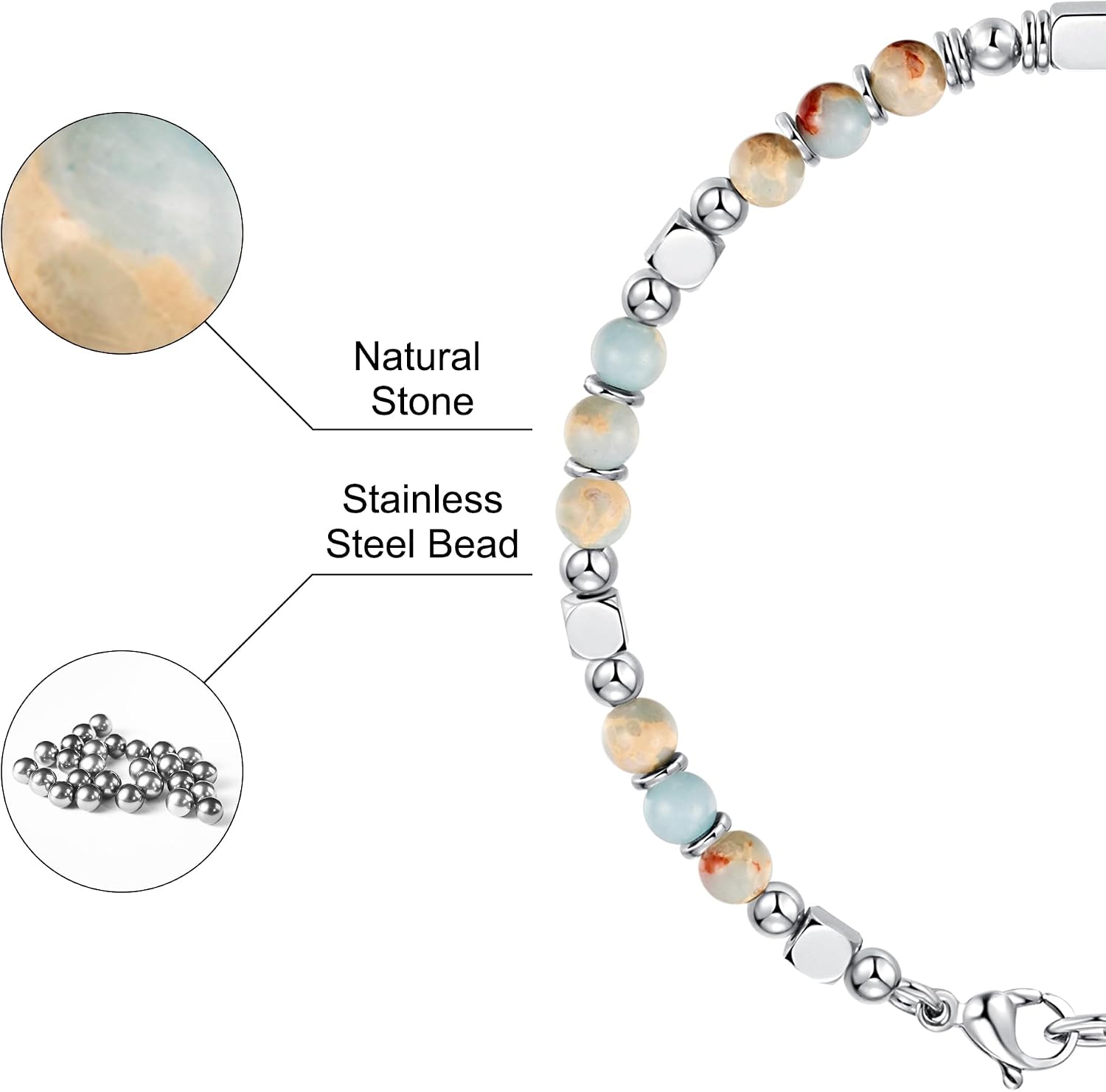 SIUMAL Bracelets for Women, Beaded Bracelets, Silver Bracelets for Women & Gold Bracelets for Women, Boho Bracelets, Trendy Jewelry Gifts for Lover Mom Friends