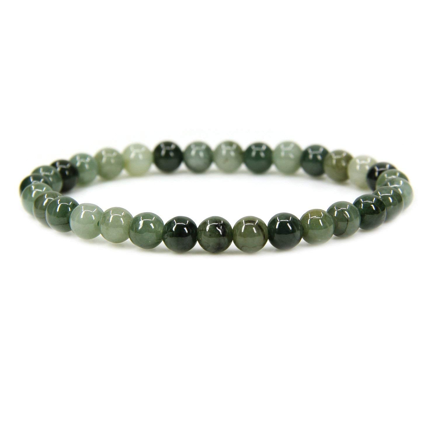 Angelstones Gemstones 6mm Round Beads Healing Crystal Bracelet for women | Natural Gemstone, Handmade Gifts for Women, Healing Crystal Round Beaded Stretch Bracelets, Unisex Jewelry for Women and Men