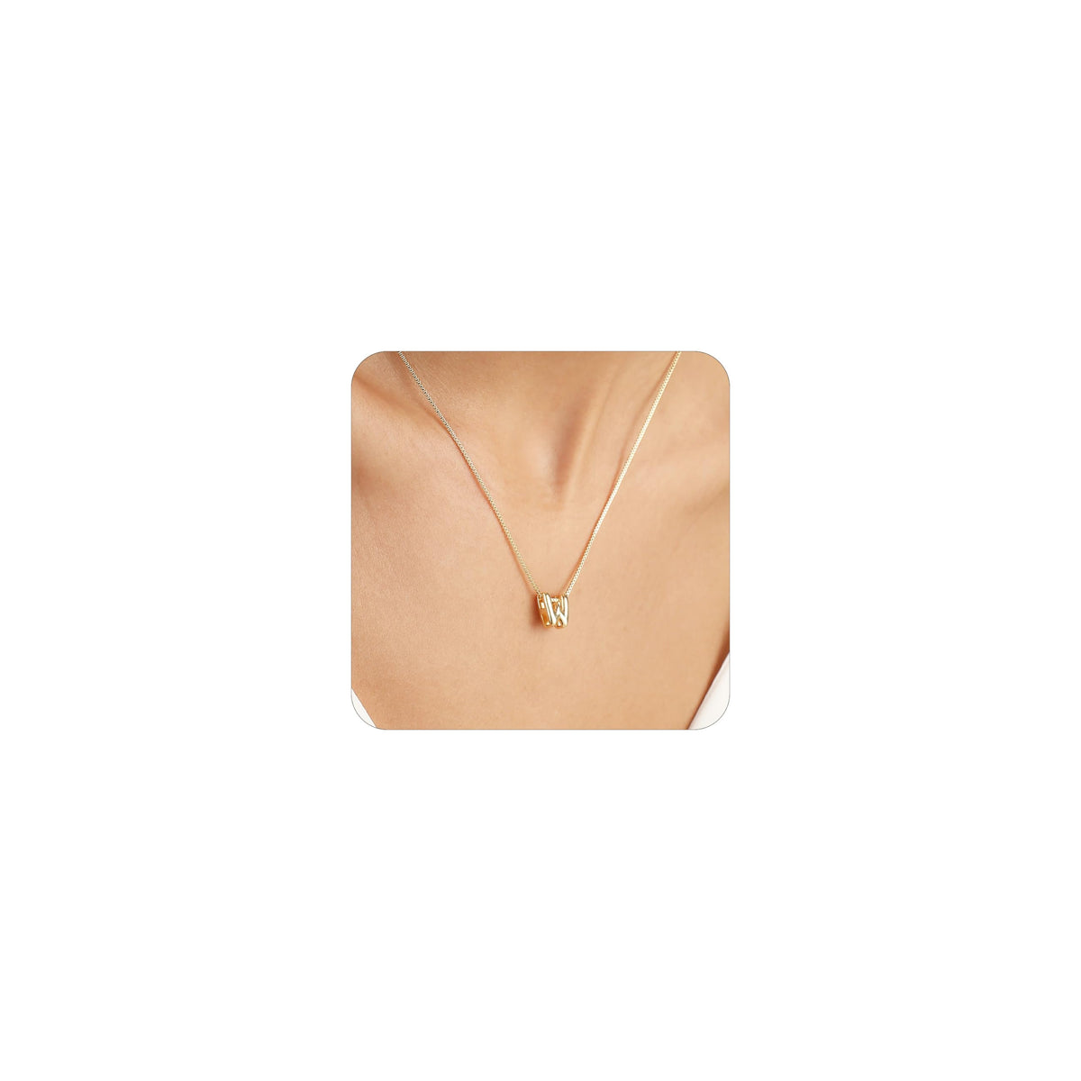 14K Gold Plated Bubble Letter Necklace, Tarnish Free and Waterproof Dainty Initial Necklace for Women, Trendy Personalized Gold Jewelry Gift for Her