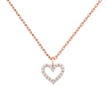 PAVOI 14K Gold Plated Heart Necklaces for Women, Cubic Zirconia Pendant | Cute Dainty Heart Pendants with Cubic Zirconia, Love Jewelry Gifts