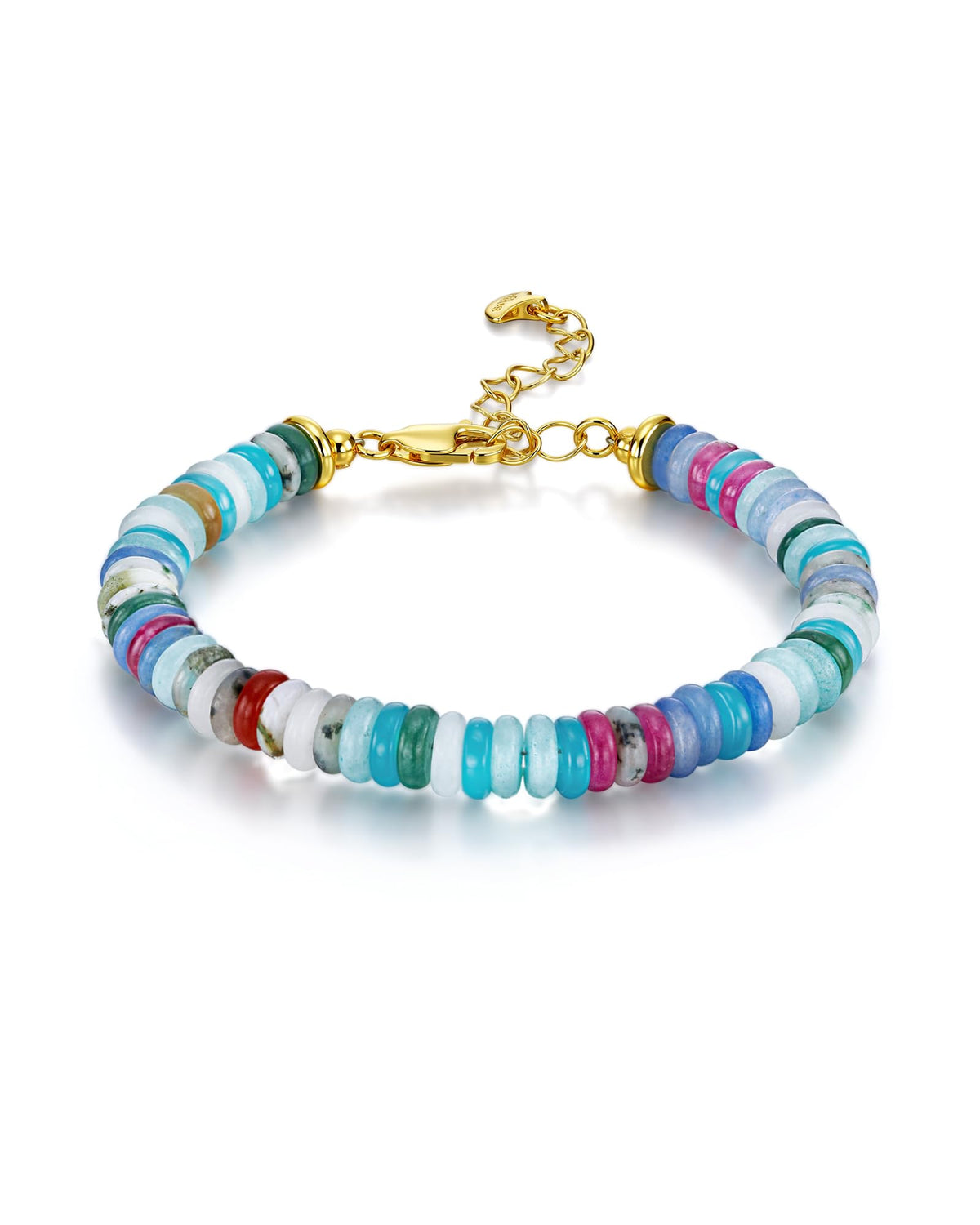 SNGIA Colorful 18K Gold Plated Bracelets for Women, Stack Bangle Beaded Stone Jewelry Accessories Set for Woman, Trendy Fashion Jewelry Gifts
