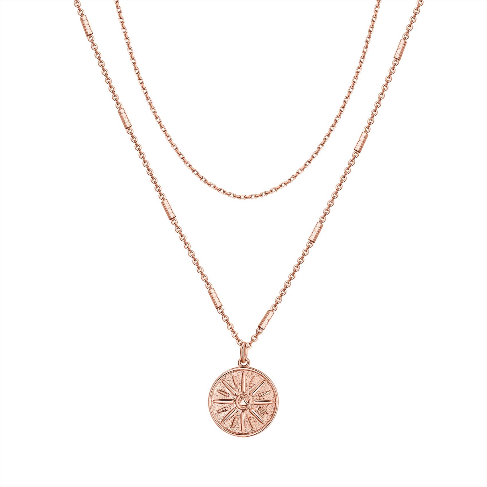 PAVOI 14K Gold Plated Celestial Pendant Layering Necklaces for Women | Engraved Celestial Pendants with Cubic Zirconia, Layering Chain Necklaces