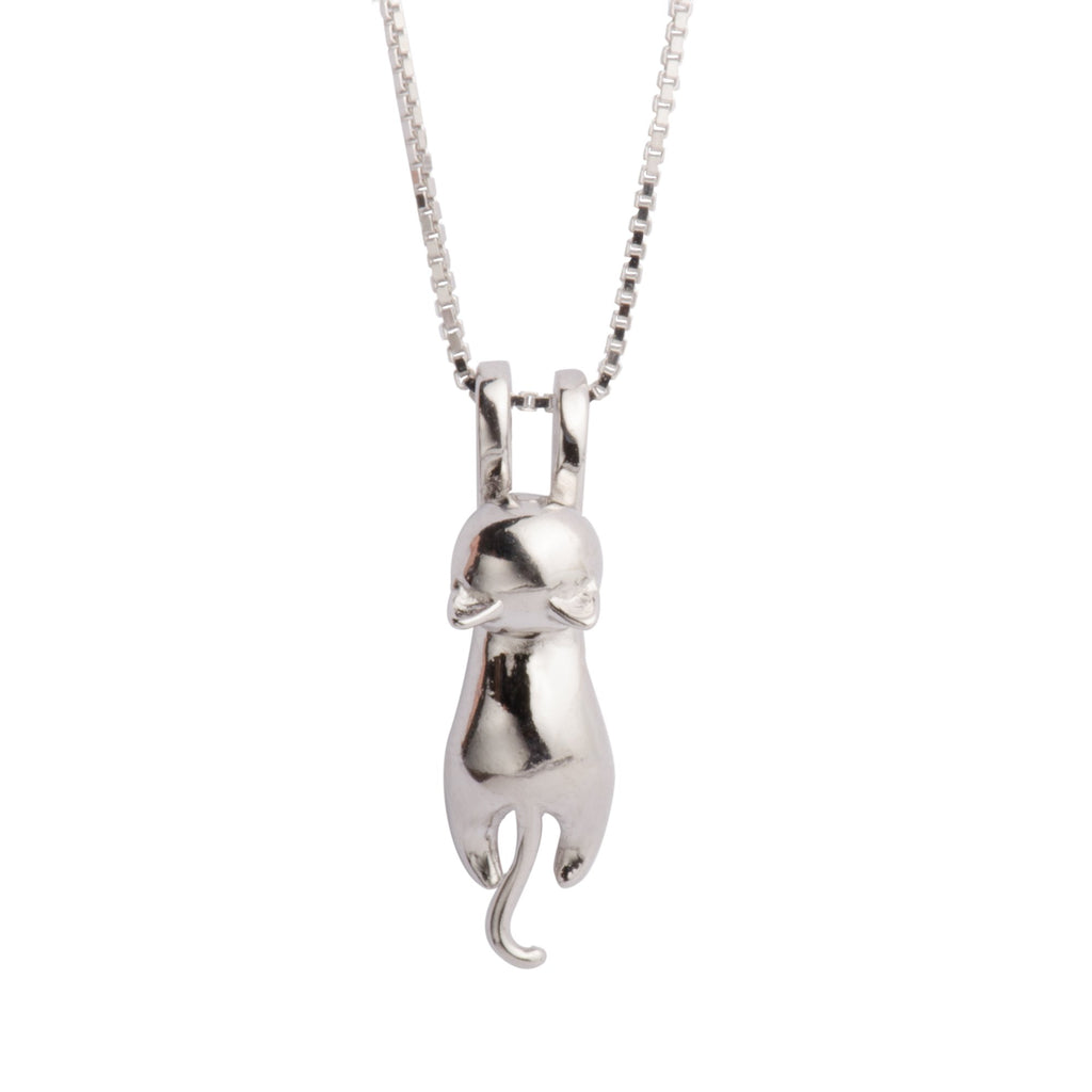 S.Leaf 925 Sterling Silver Cat Necklace Jewelry for Women Trendy Dainty Charm Pendant Necklaces Best Friend Birthday Gifts for Her Sister Mom Wife Womens