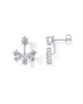 PAVOI 14K Gold Plated CZ Earring Jacket for Women, Front Back Stud Earrings | Hypoallergenic Earrings with 925 Sterling Silver Posts, Dainty Cubic Zirconia Studs, Statement Ear Jacket Earrings