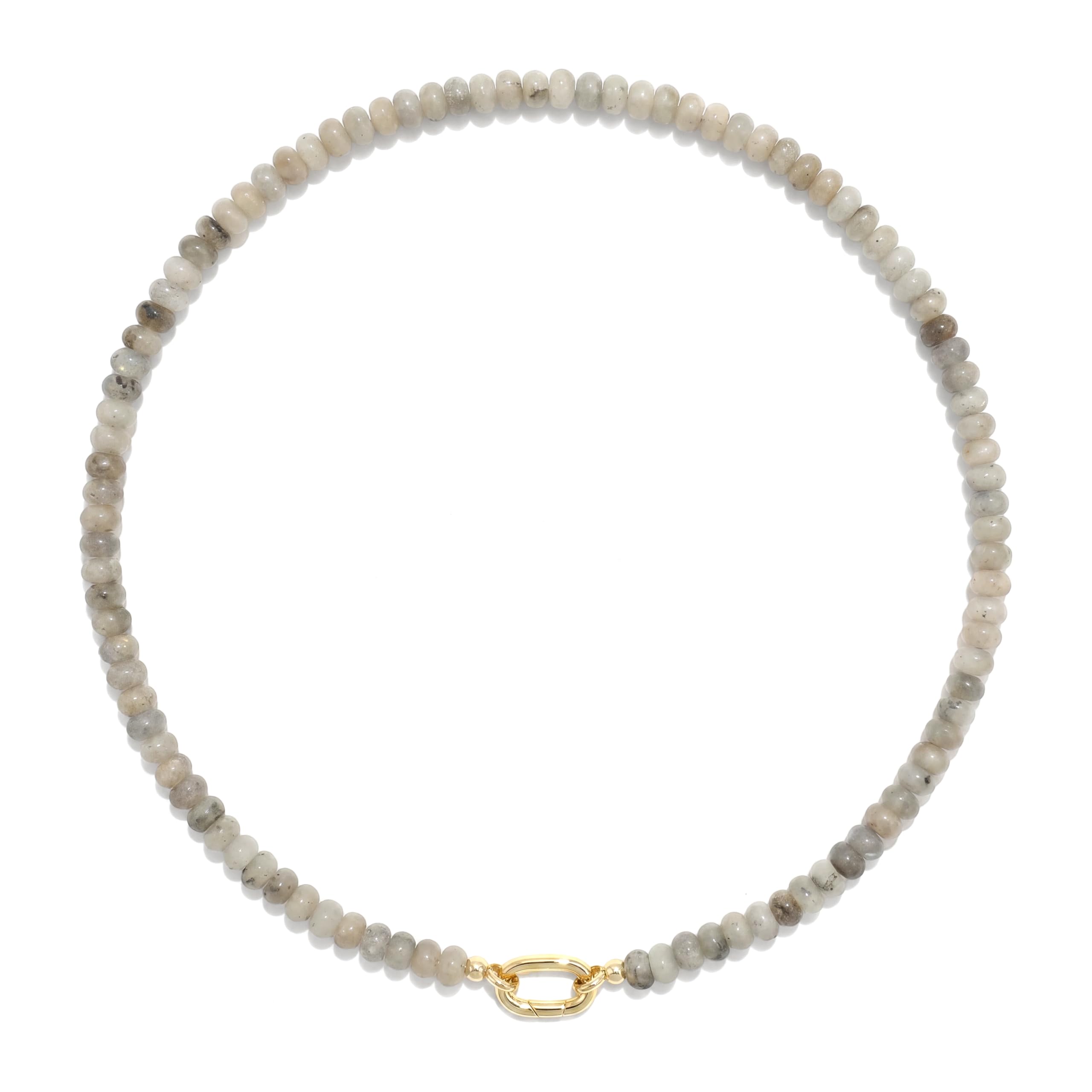 CONRAN KREMIX Colorful Stone Beaded Necklace for Women,Natural Gemstone Bead Choker Necklaces Boho Summer Beach Layering Necklace Jewelry Gift for Women