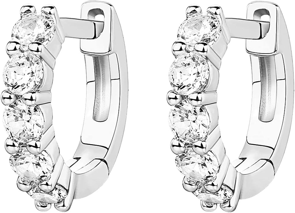 PAVOI 14K Gold Plated Dainty Cubic Zirconia Huggie Hoop Earrings for Women | Hypoallergenic Earrings with 925 Sterling Silver Posts, Gold Earrings with Cubic Zirconia