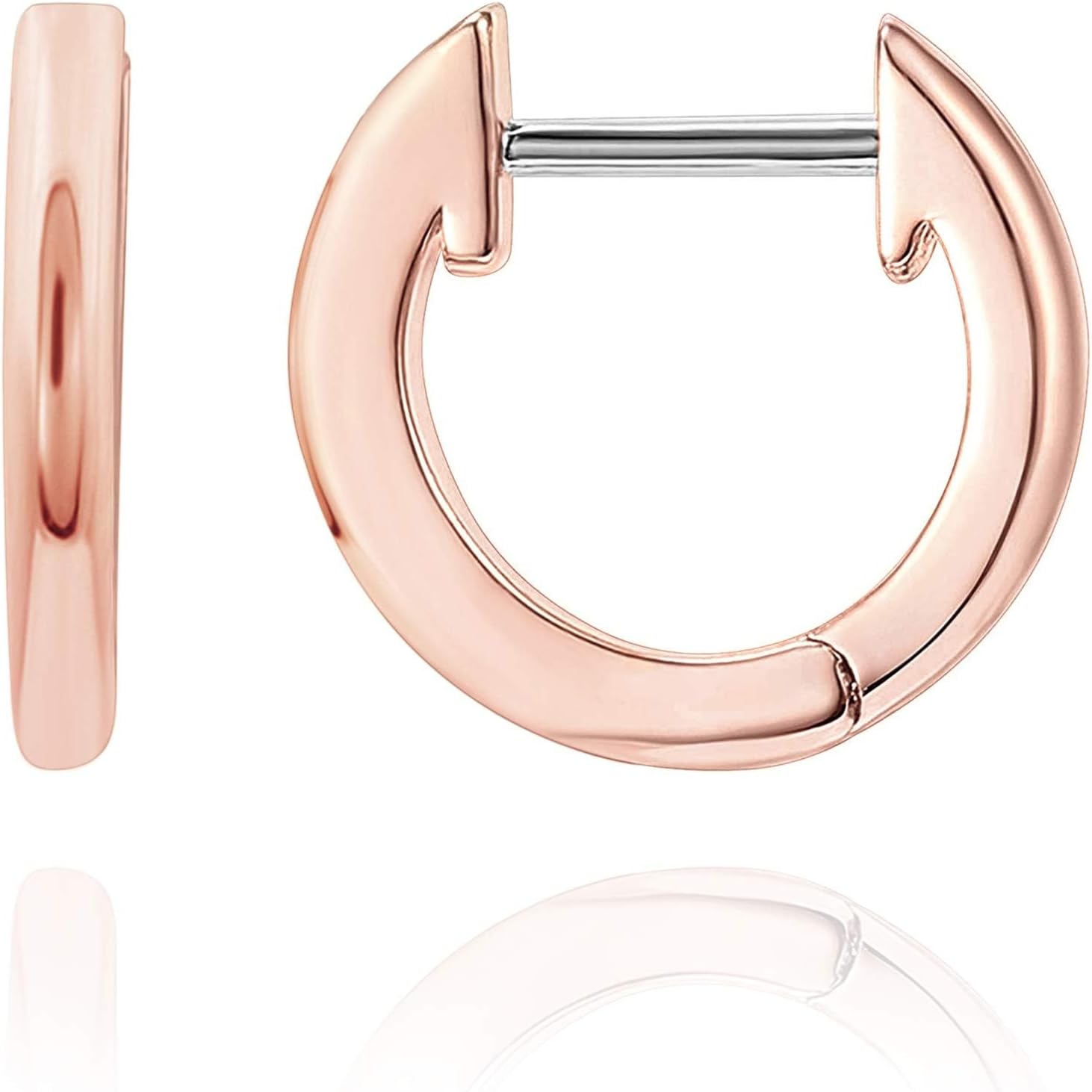 PAVOI Small Gold Hoop Earrings for Women - 14K Gold Plated Huggie Earring | Hypoallergenic Earring Set - Dainty Huggie Hoops with 925 Sterling Silver Posts - Cartilage Hoop Earrings