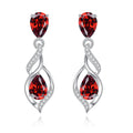 FANCIME Gift for Women Birthstone Earrings for Women Teardrop Cubic Zirconia Earrings S925 Sterling Silver infinity Love Birthday Gifts for Mom Women