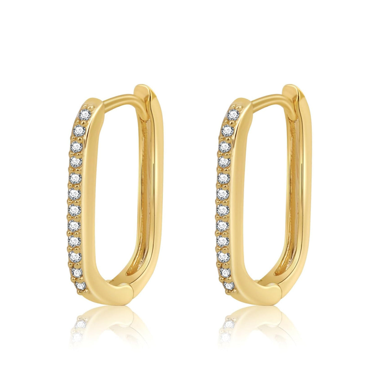 Amicon Chunky Gold Stud Earrings for Women 14k Gold Plated Hypoallergenic Earrings Statement Trendy Fashion Gold Jewelry Gifts