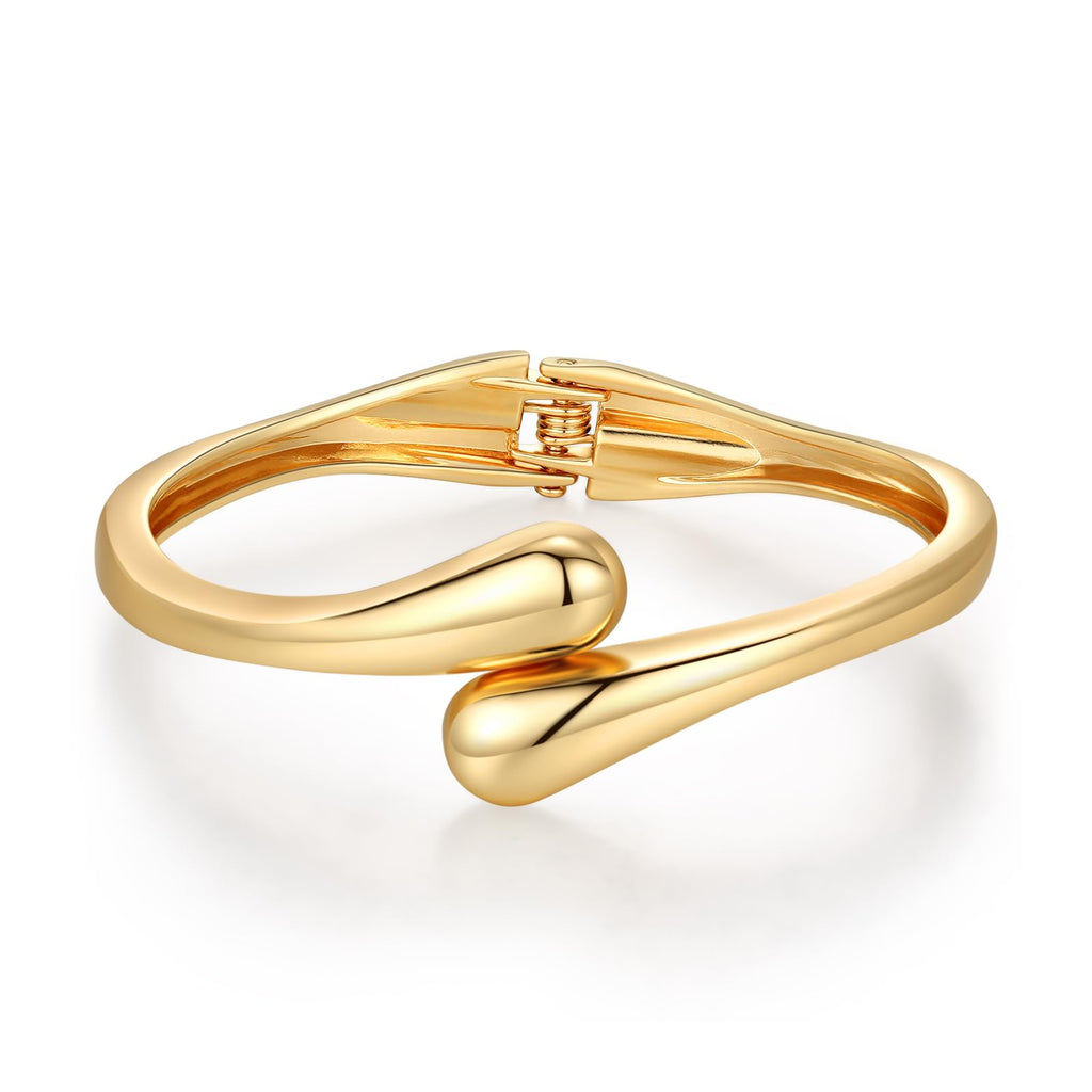 Chunky Gold Bangle Bracelets for Women Trendy 14K Gold Plated Cuff Bracelets Stack, Dainty Gold Bracelet Sets Non Tarnish Fashion Jewelry Gift