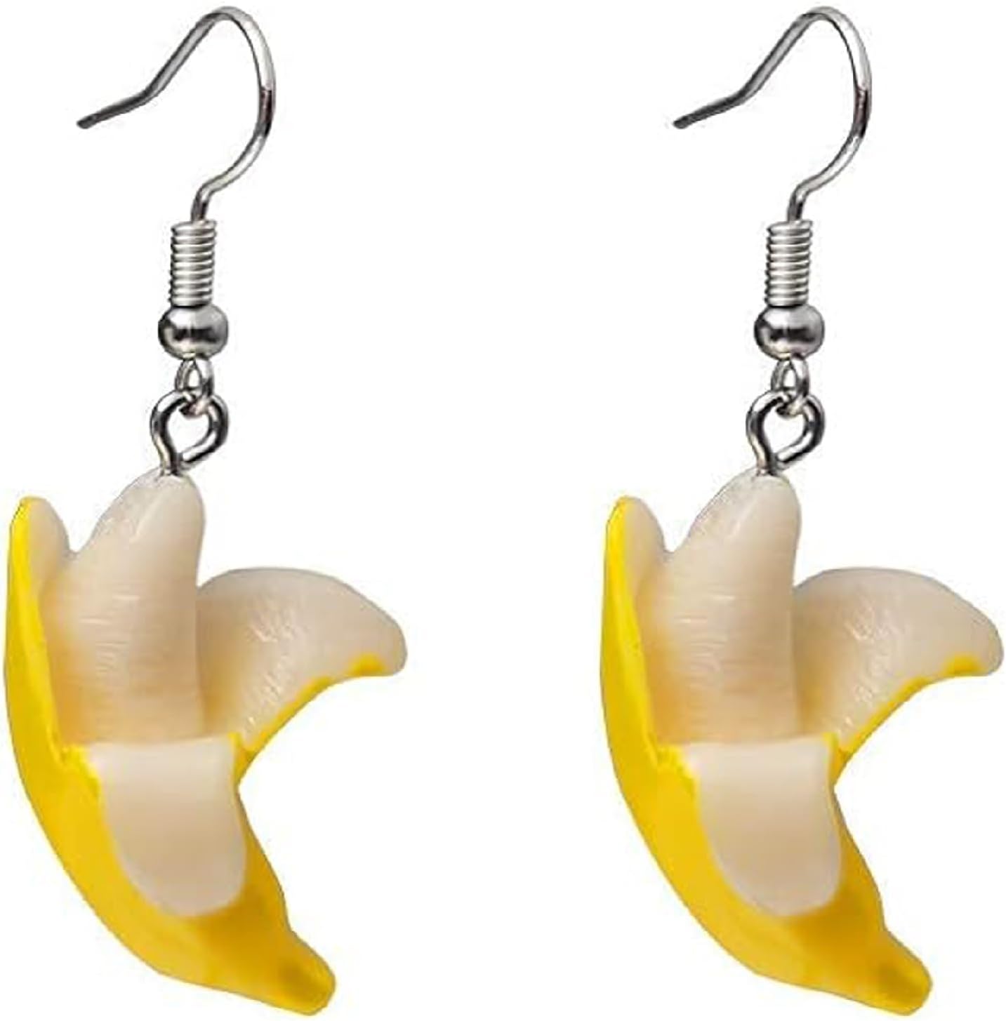 3D Resin Imitate Fruits Dangle Earrings Lightweight Lifelike Banana Strawberry Cherry Orange Dangle Drop Earrings for Women Cute Decoration Jewelry Gifts