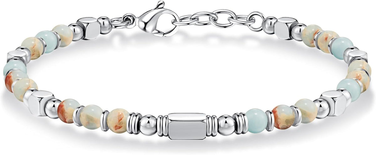 SIUMAL Bracelets for Women, Beaded Bracelets, Silver Bracelets for Women & Gold Bracelets for Women, Boho Bracelets, Trendy Jewelry Gifts for Lover Mom Friends