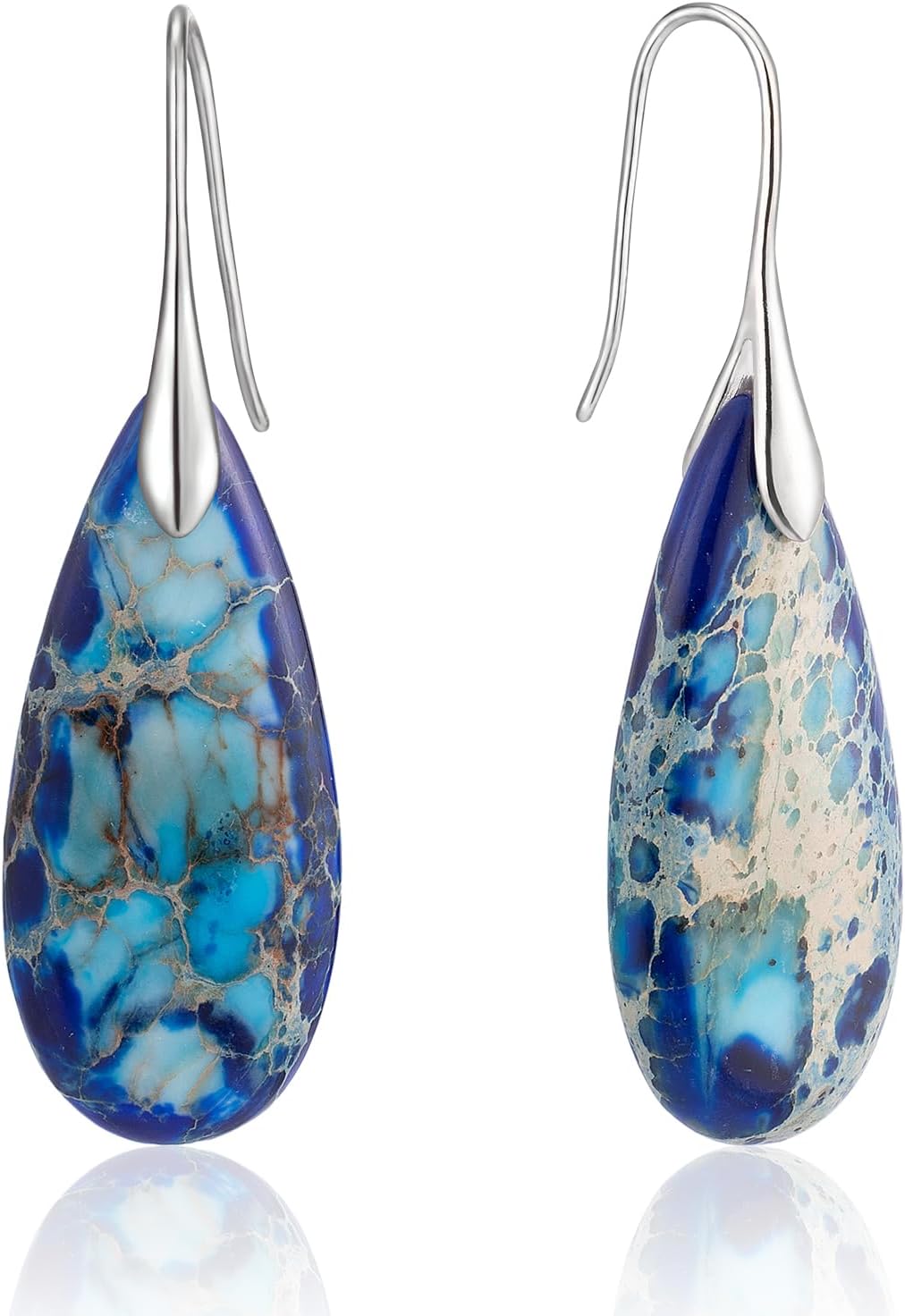 SELOVO Stone Fishhook Dangle Drop Earrings Statement Earrings for Women Stone