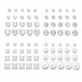 KISS WIFE 15 Pairs Silver Stud Earrings for Women, Cubic Zirconia Set | Multiple sizes and varied shapes with push-back closures, selected sets include faux pearl styles for everyday ear stacking.