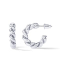 PAVOI 14K Gold Plated Twisted Rope Round Hoop Earrings