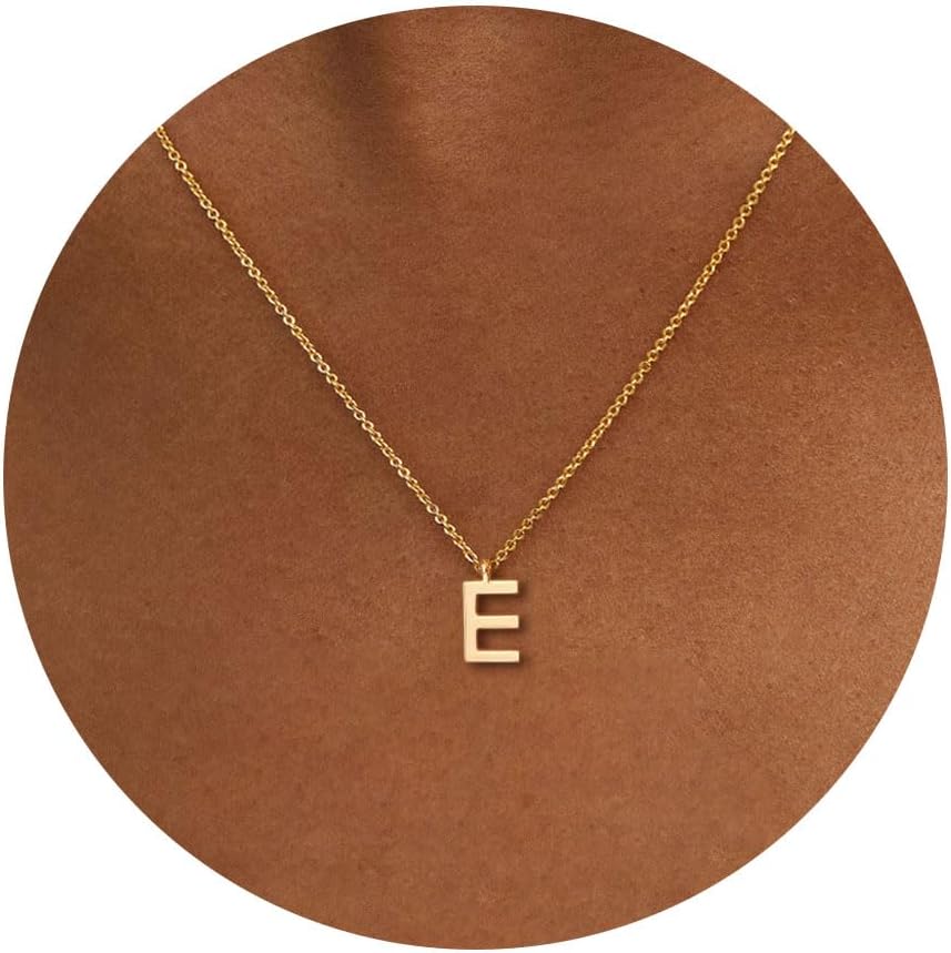 HANLI Initial Necklaces for Women - 14k Gold Plated Dainty Letter Necklace Alphabet A-Z Necklace Personalized Monogram Name Necklaces for Women Jewelry Gifts for Her