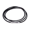 U7 Leather Necklace Cord for Men Black Wax Rope Chain for Pendant | Waterproof Woven Wax Cord Necklace With Stainless Steel Clasp, 1.5/2/3mm, 16-30", Lightweight Comfortable for Everyday Wear