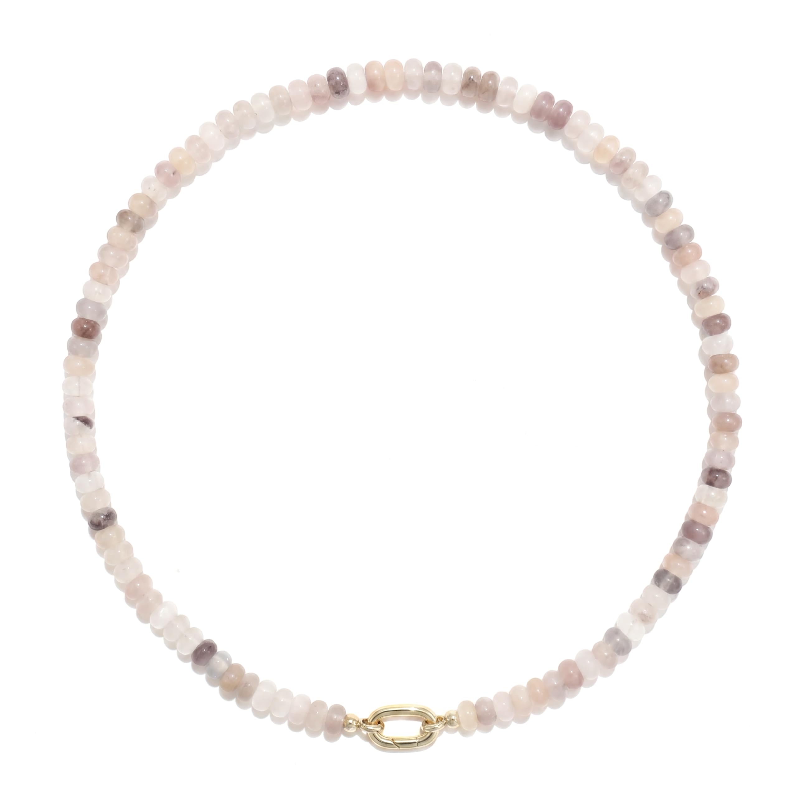 CONRAN KREMIX Colorful Stone Beaded Necklace for Women,Natural Gemstone Bead Choker Necklaces Boho Summer Beach Layering Necklace Jewelry Gift for Women