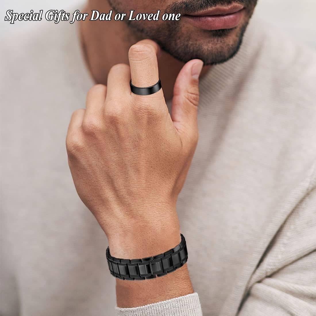 Copper Magnetic Bracelet for Men Strong Magnets Cooper Bracelet | Real Solid Pure Copper, Adjustable, with Sizing Tool & Present Box, Daily Wrist Comfort