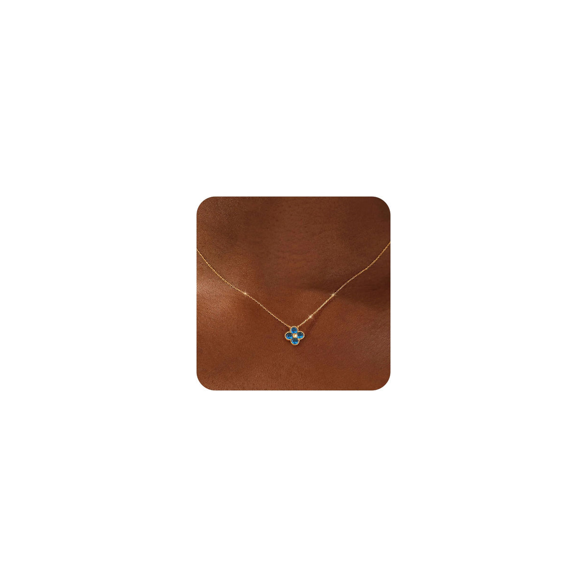 ZOERAY Dainty Birthstone Gold Clover Necklace for Women Trendy Non Tarnish | 14K Gold Plated, Clover Choker Necklace Stack, Cubic Zirconia Diamond Emerald Pendant, Personalized Jewelry Birthday Gifts