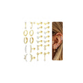 LOLIAS Hypoallergenic Flat Back Earrings-Cartilage Earring Stacks-Surgical Steel Earrings for Sensitive Ears - Small Stainless Steel Flatback Stud Hoop Earring Sets for Helix Tragus Conch Daith Multiple Piercing Jewelry Trendy