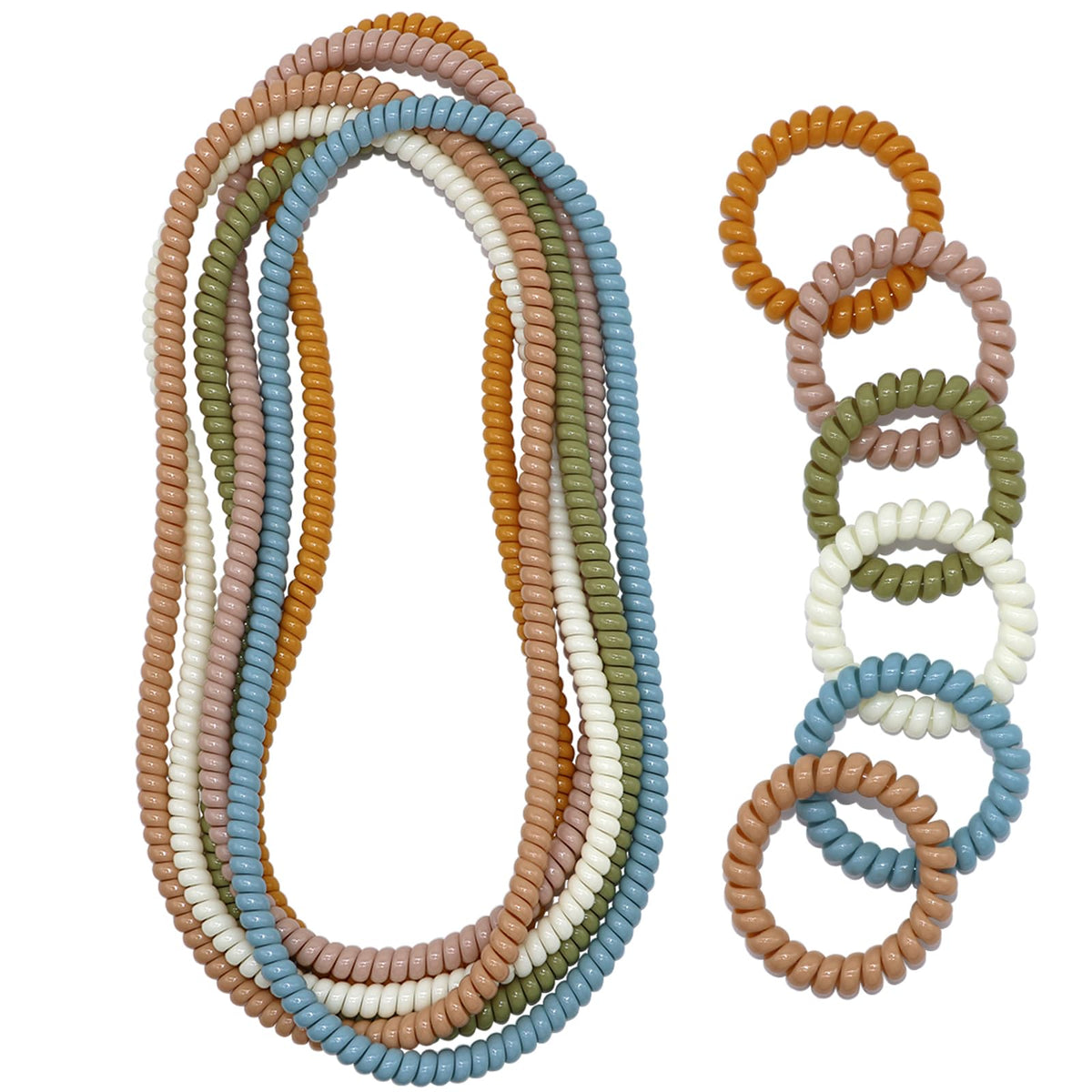 Sensory Chew Necklace for Boys and Girls, 6 Pack Stretch Chewing Necklaces for Kids with Autism ADHD SPD, Oral Motor Aids Baby Chew Toys Reduce Fidgeting for Kids Chewer (6)