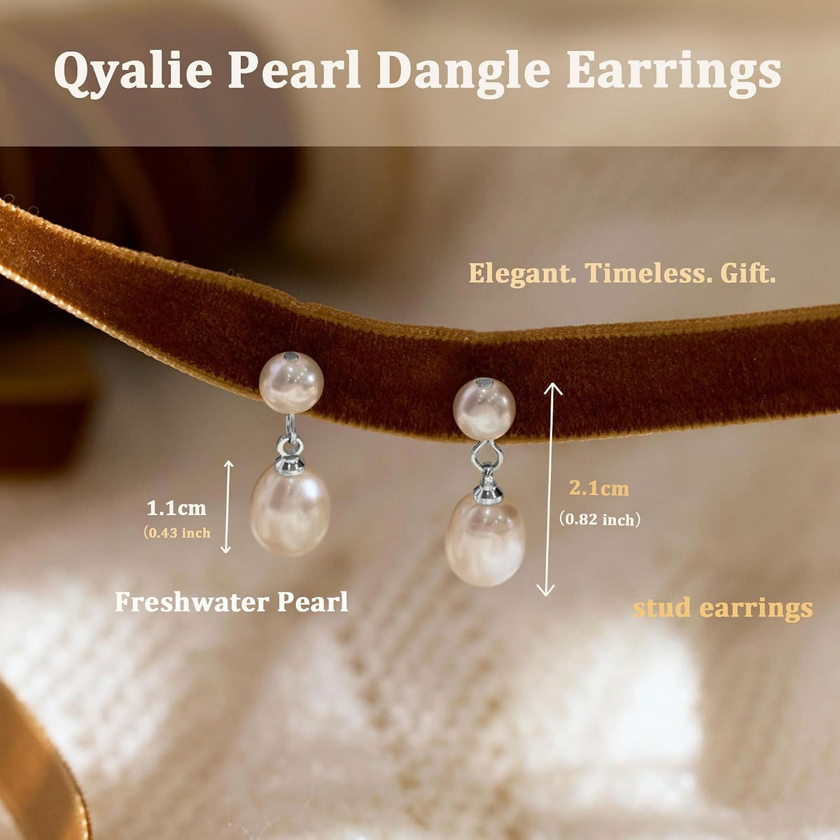 Pearl Dangle Earrings Women Drop Prom Wedding Brides Jewelry Gifts | 14k Gold Plated, Prom, Dangling for Bridal, Lightweight, Flower Design, Gifts For Women, Simple, Daily Wear, Sparkly CZ