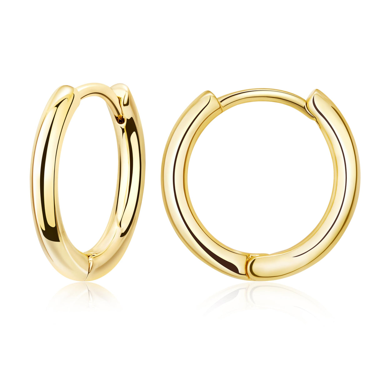 316L Surgical Stainless Steel Small Gold Silver Hoop Earrings for Women Men,Hypoallergenic Cartilage Helix Earrings for Sensitive Ears,Cute Conch Rook Tiny Huggie Hoops Earring Set for Multiple Piercing Jewelry Gift 6mm-12mm