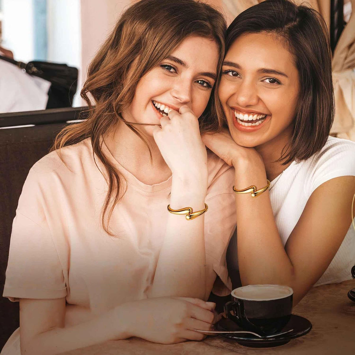 Gold Bracelets for Women Trendy Non Tarnish Bangle Cuff Bracelet Jewelry | Waterproof 14K Gold Plated Silver Chunky Cuff Bracelet, Gold Bangles Bracelet Gifts for Women