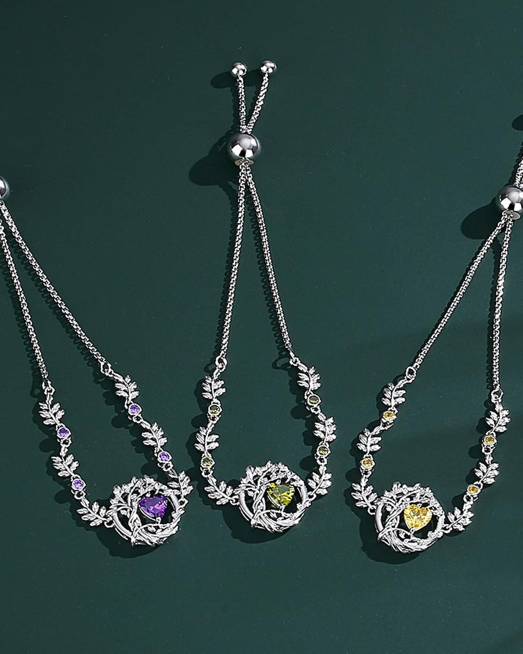FANCIME Tree of life Birthstone Bracelet Sterling Silver Jewelry for Women