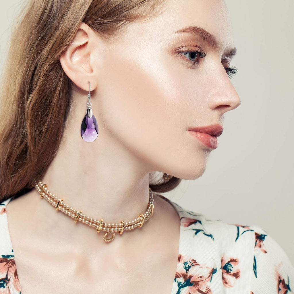 9 Pairs Drop Dangle Earrings for Women Multicolor Crystal Teardrop Dangle Halloween Drop Earring Crystal Jewelry