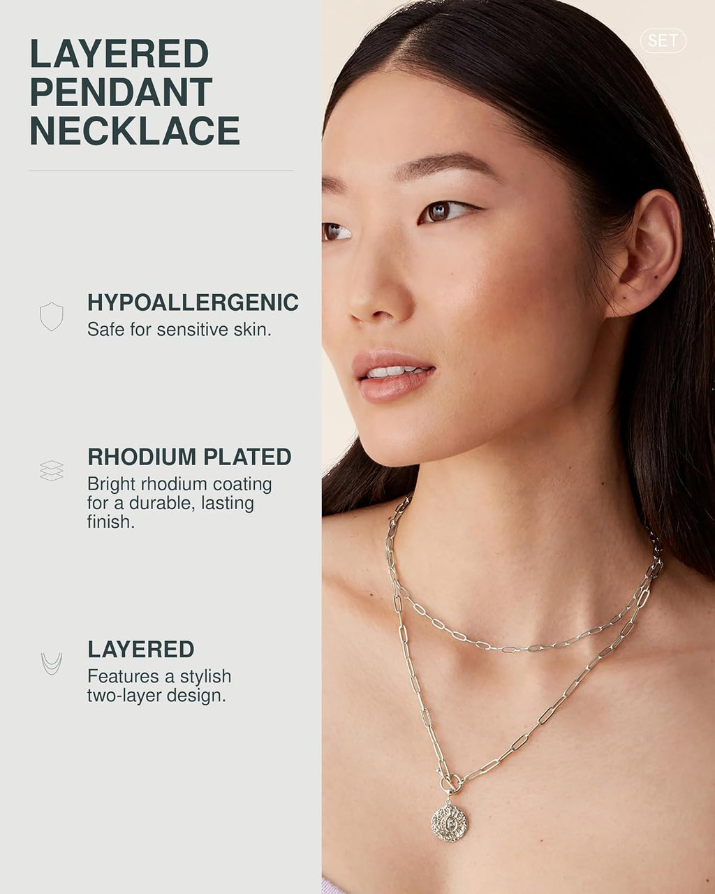 PAVOI 14K Gold Plated Celestial Pendant Layering Necklaces for Women | Engraved Celestial Pendants with Cubic Zirconia, Layering Chain Necklaces