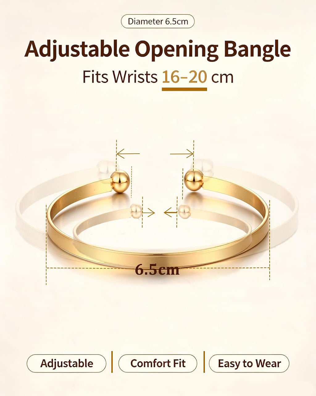 ÌF ME Gold Bangle Bracelets for Women, Indian Bangles Stackable Set, Multi Layer Textured 18K Gold Plated Chunky Bracelets Boho Jewelrys Set