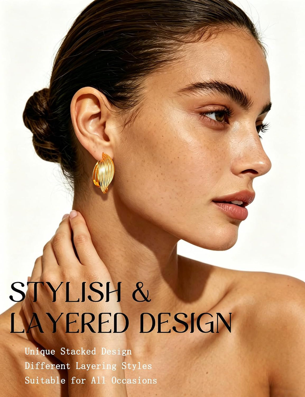 42 Pairs Gold Hoop Earrings Set for Women, Multiple Styles | Hypoallergenic Multipack Small to Chunky Hoops, Twisted Trendy Earrings for Everyday Wear Mothers Day Gifts