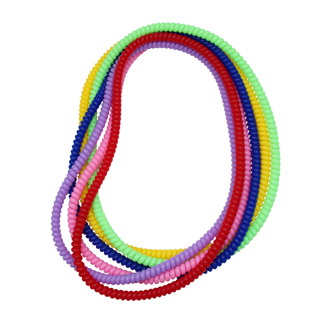 Sensory Chew Necklace for Boys and Girls, 6 Pack Stretch Chewing Necklaces for Kids with Autism ADHD SPD, Oral Motor Aids Baby Chew Toys Reduce Fidgeting for Kids Chewer (6)
