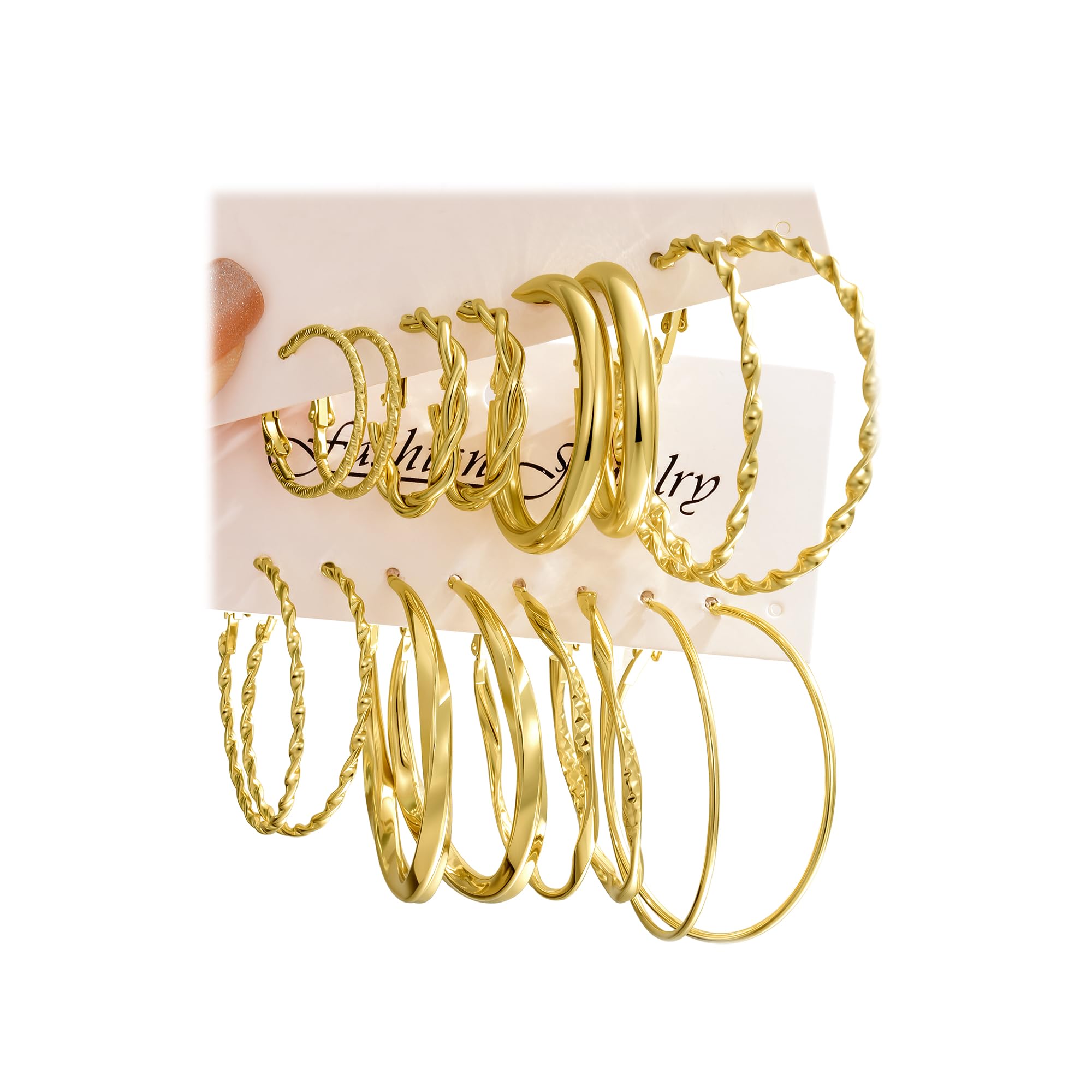 42 Pairs Gold Hoop Earrings Set for Women, Multiple Styles | Hypoallergenic Multipack Small to Chunky Hoops, Twisted Trendy Earrings for Everyday Wear Mothers Day Gifts