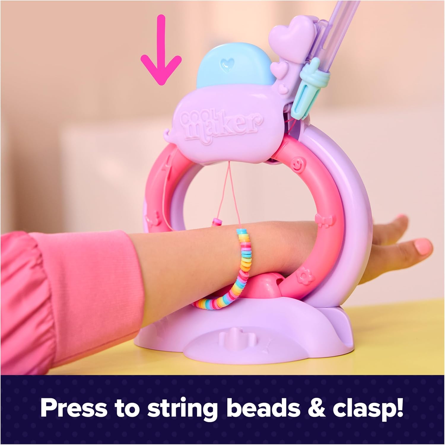 Cool Maker Stack'd Heishi Studio Bracelet Making Kit, Ages 7+ | Stack, String & Snap 15 Friendship Bracelets, Beading Pen & 1200 Beads, Easy DIY Arts & Crafts, Birthday Gifts Idea for Girls