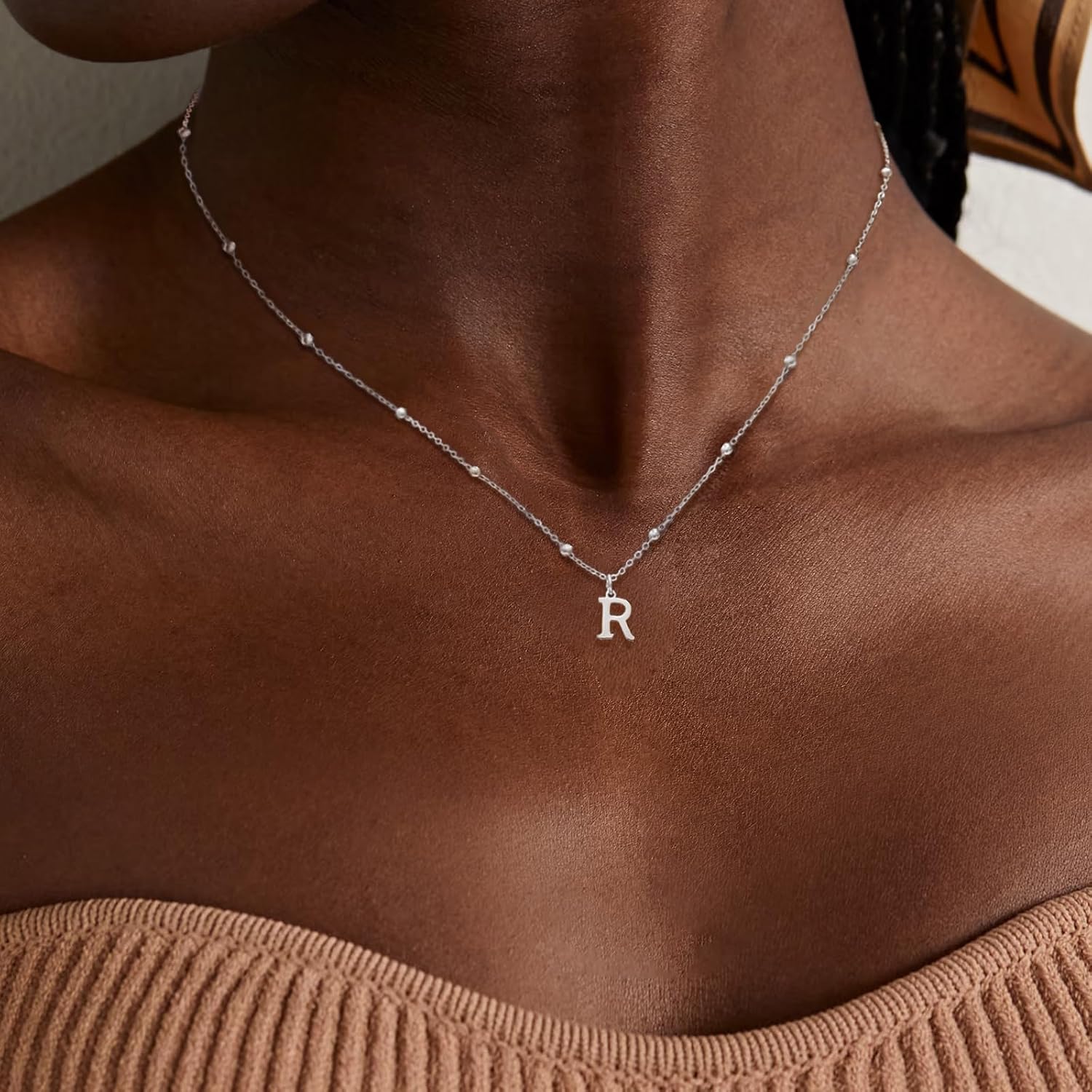 Initial Necklaces for Women, Dainty A-Z Pendant Letter Charm Necklace Personalized Name Necklaces for Women Trendy Jewelry Gift